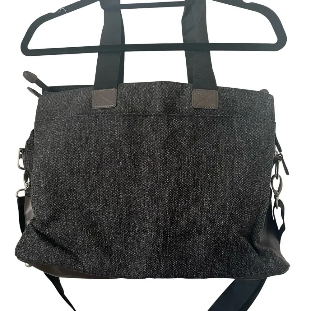DIONO Charcoal Gray Diaper/Travel Bag Detachable Crossbody Strap Pockets